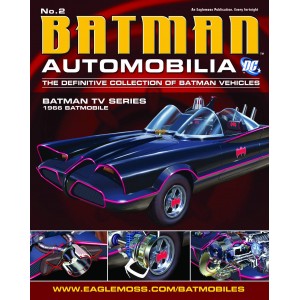 DC BATMAN AUTOMOBILIA COLLECTION MAGAZINES 2. BATMOBILE FROM ADAM WEST BATMAN SERIES.