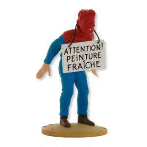 TINTIN FIGURINE. HADDOCK COUVERT DE PEINTURE. OBJECTIF LUNE. LILLE COLLECTIONS.