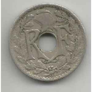 5 CENTIMES. 1938 LINDAUER MAILLECHORT . LILLE COLLECTIONS..