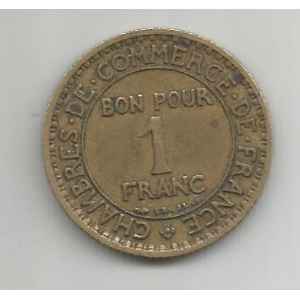 1 FRANC. 1920 CHAMBRE DE COMMERCE. LILLE COLLECTIONS.