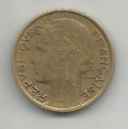 50 CENTIMES. 1931 MORLON BRONZE. SANS FRUITS AVEC RAISIN. LILLE COLLECTIONS.