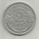 2 FRANCS. 1949 B MORLON ALUMINIUM. LILLE COLLECTIONS.