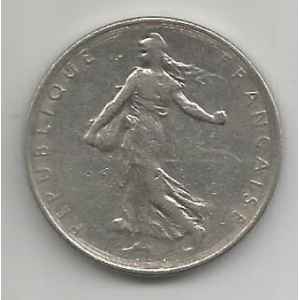 1 FRANC 1962. SEMEUSE. LILLE COLLECTIONS.