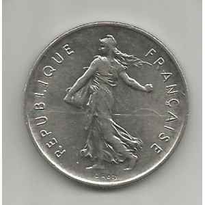 5 FRANCS 1990. SEMEUSE. LILLE COLLECTIONS.