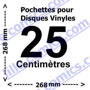 20 POCHETTES POUR DISQUES VINYLES 25 CENTIMÈTRES. 120 MICRONS. LILLE COLLECTIONS.