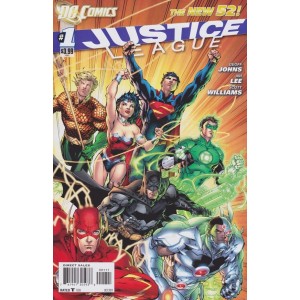 JUSTICE LEAGUE 1. SECOND PRINT. DC RELAUNCH (NEW 52). MINT.